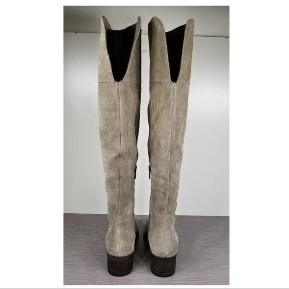 Vince Camuto Kreston Over-The-Knee Boot, Beige Leather, Womens Size 5.5 M / 36 - Picture 5 of 8